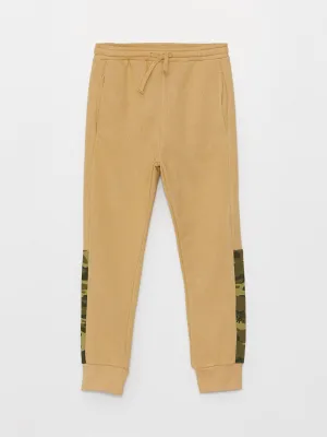 Camouflage Patterned Boys Jogger Sweatpants With Elastic Waistband