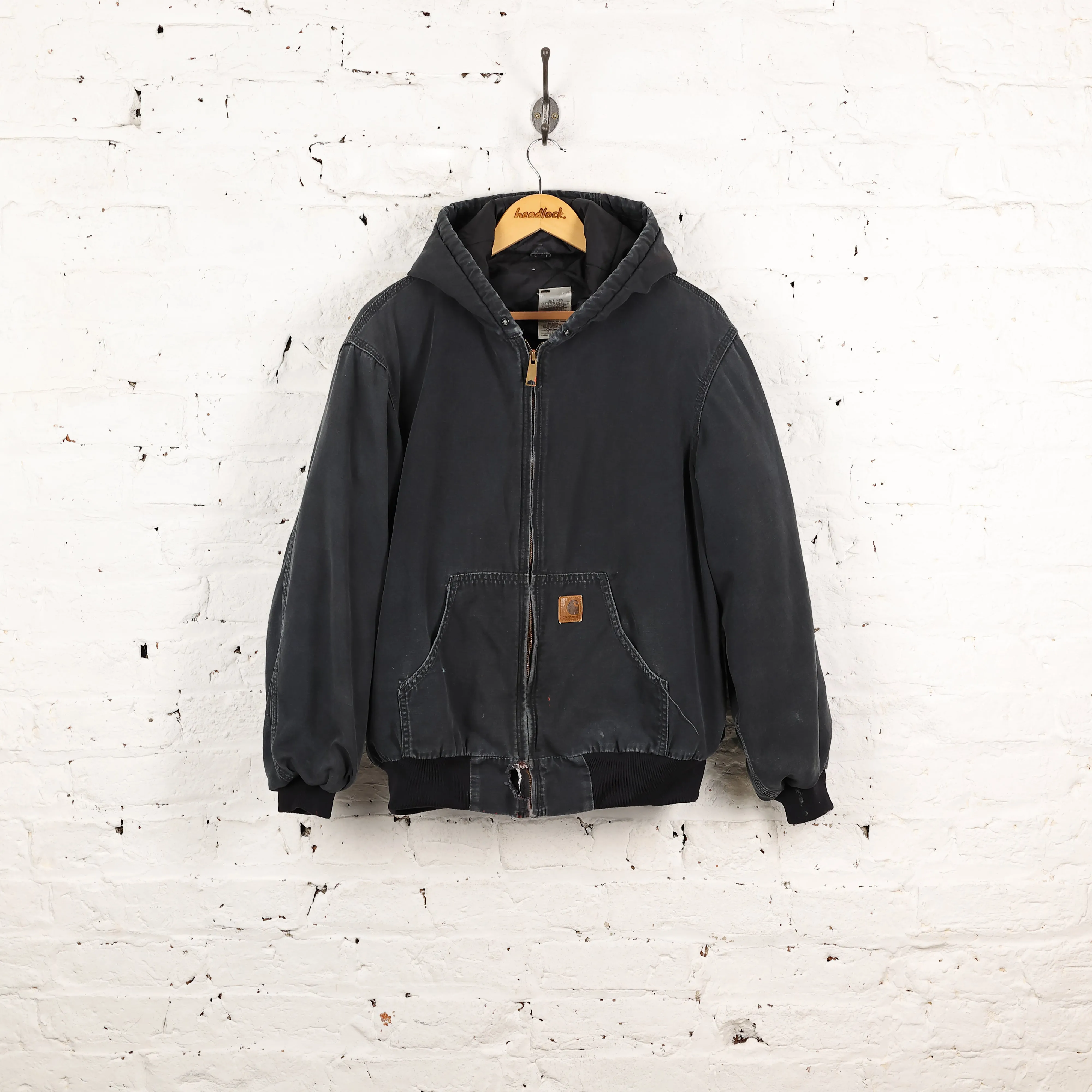 Carhartt Hooded Work Jacket - Black - M