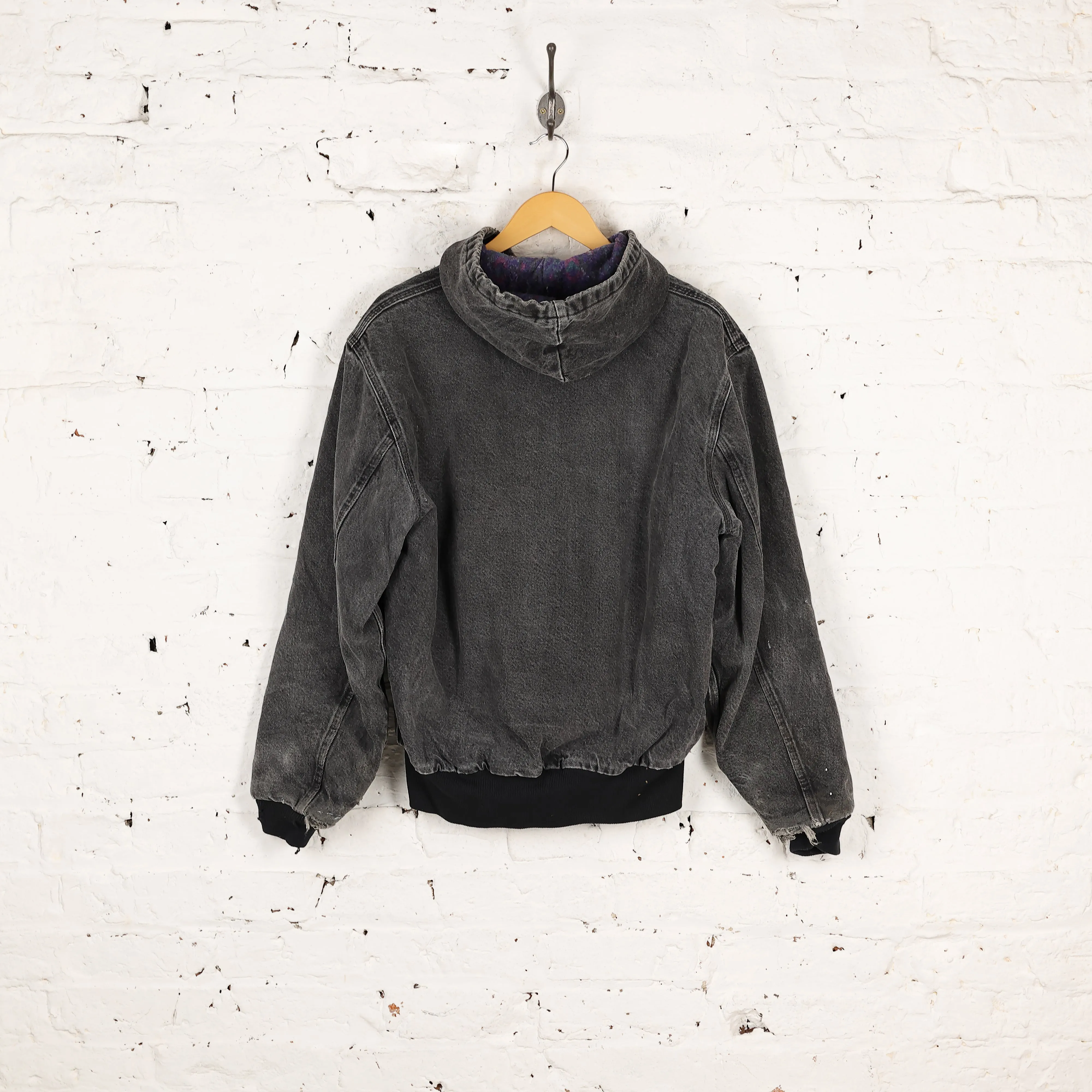 Carhartt Hooded Work Jacket - Black - M