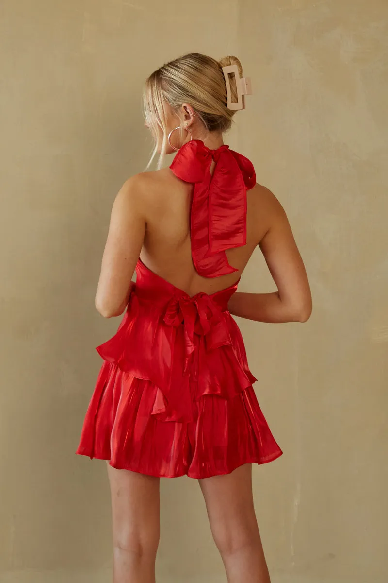 Caroline Halter Ruffle Romper