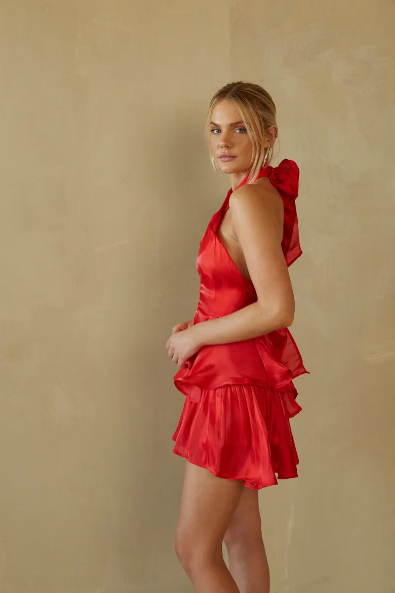 Caroline Halter Ruffle Romper