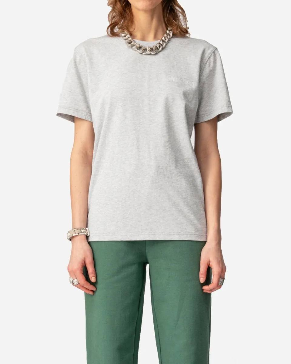 Casual Tee Short Sleeve - Light Grey Melange Logo