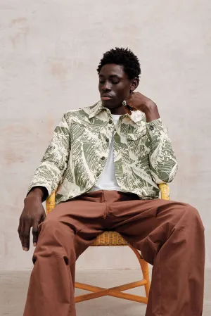 CAVIAR - Organic Cotton Jacket- Green Wave Print