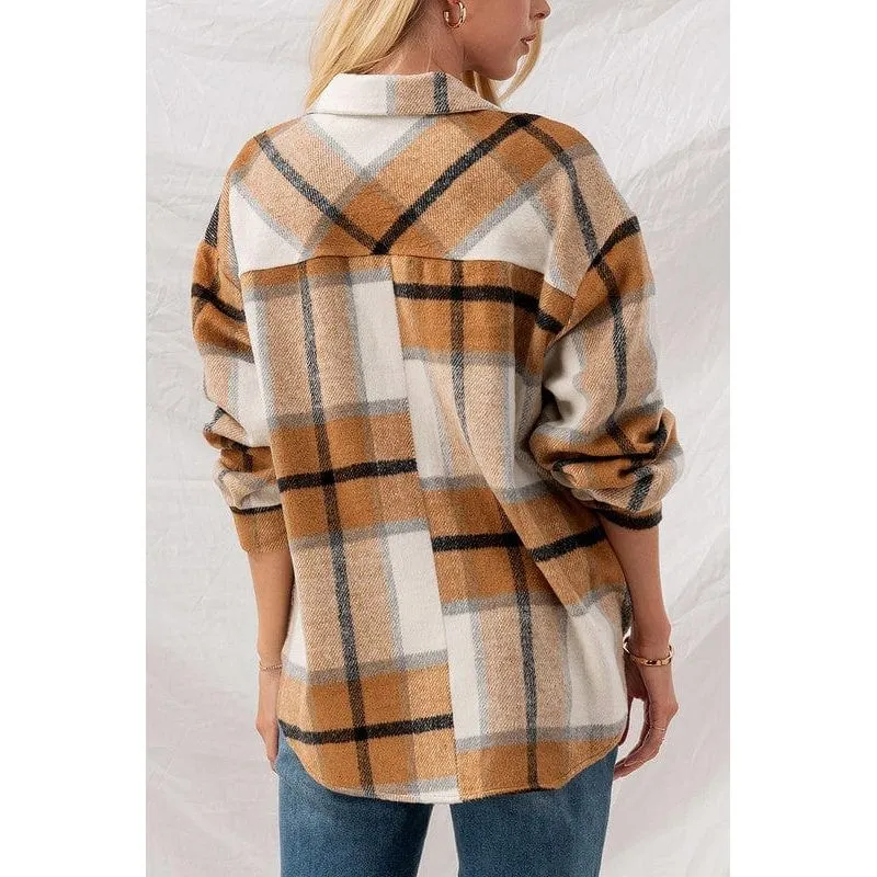 Checkered oversized jacket
