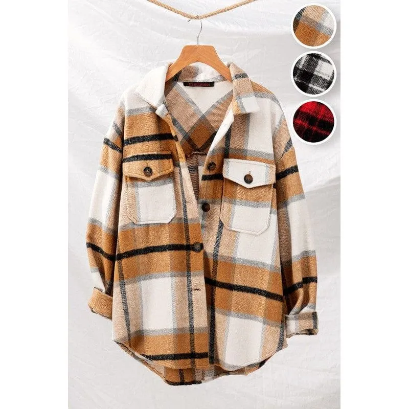 Checkered oversized jacket