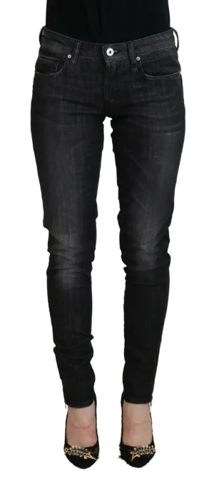 Chic Black Low Waist Skinny Jeans