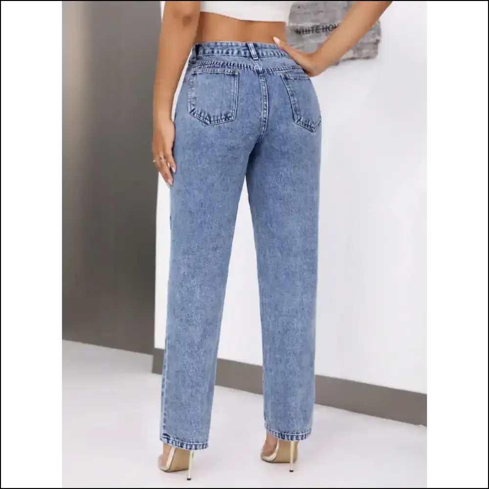 Chic Mid-rise Waist Jeans: my Comfy Sidekick for Life's Awkward Moments 😂