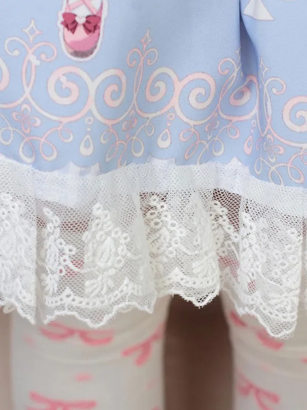 Classic Lolita JSK Dress Light Sky Blue Pearls Bows Lolita Jumper Skirts