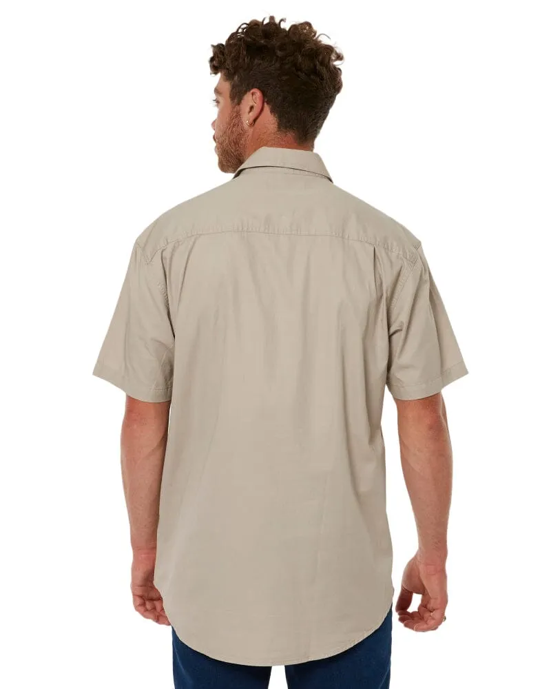 Closed Front SS Shirt - Clay