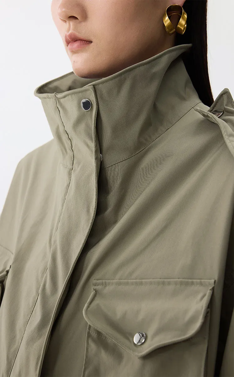 Coat / JNBY Oversized Shapeable Bone-Fish Hybrid Jacket