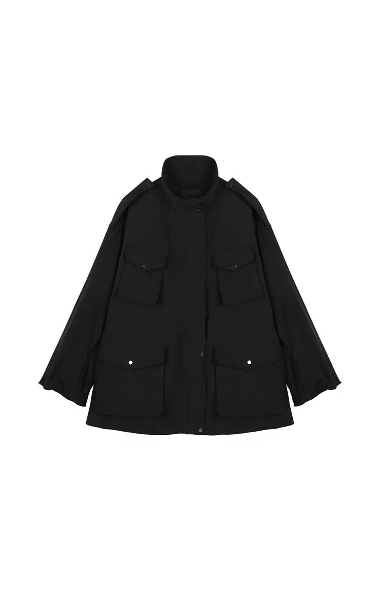 Coat / JNBY Oversized Shapeable Bone-Fish Hybrid Jacket