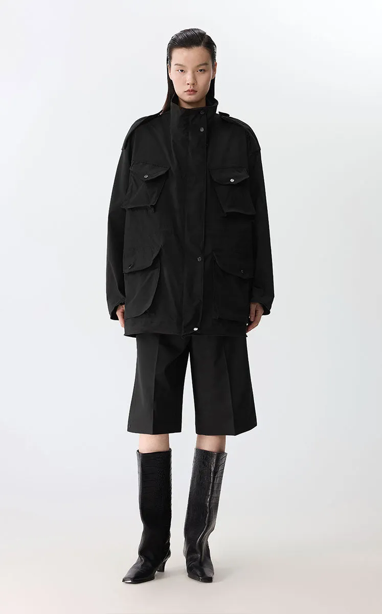 Coat / JNBY Oversized Shapeable Bone-Fish Hybrid Jacket