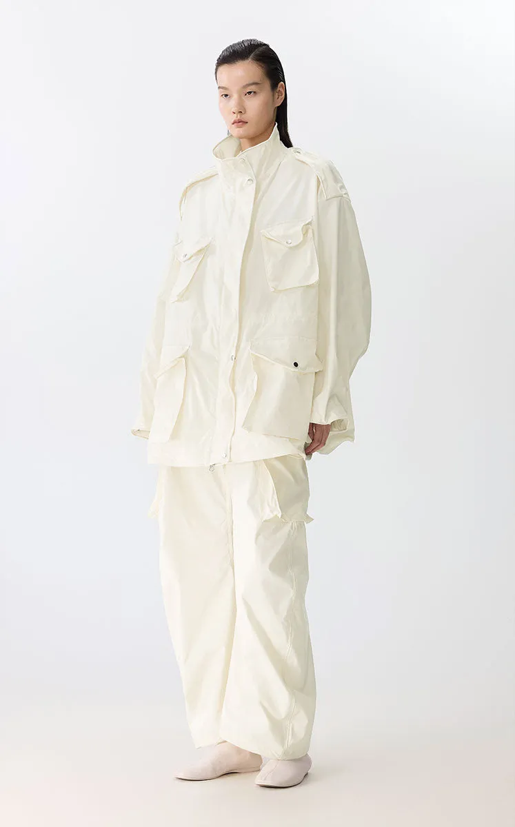 Coat / JNBY Oversized Shapeable Bone-Fish Hybrid Jacket