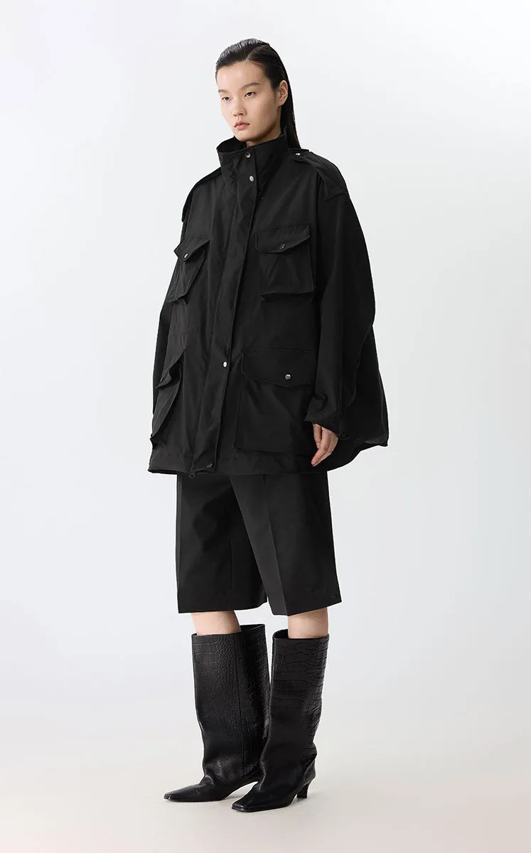 Coat / JNBY Oversized Shapeable Bone-Fish Hybrid Jacket