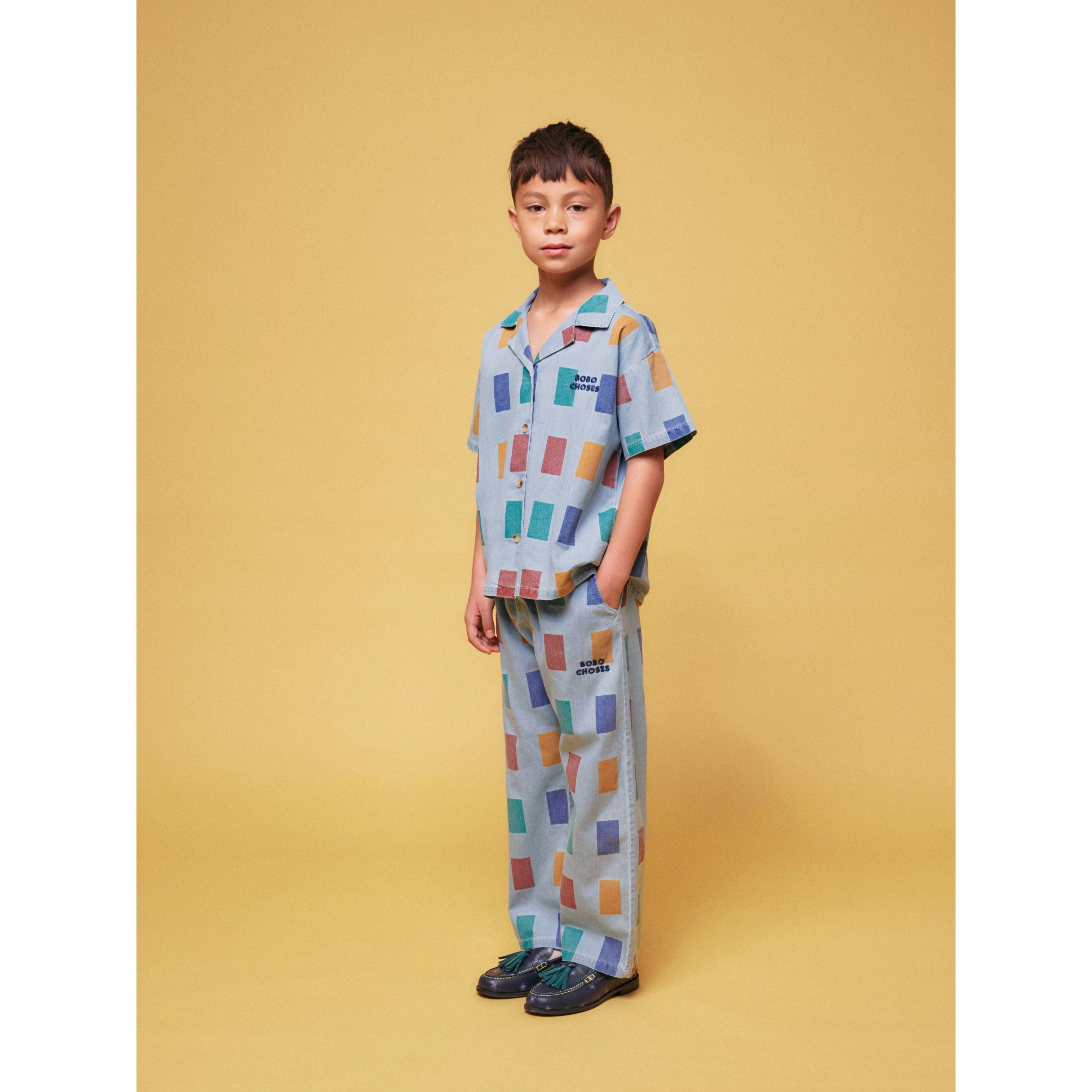 Color Game All Over Light Denim Shirt