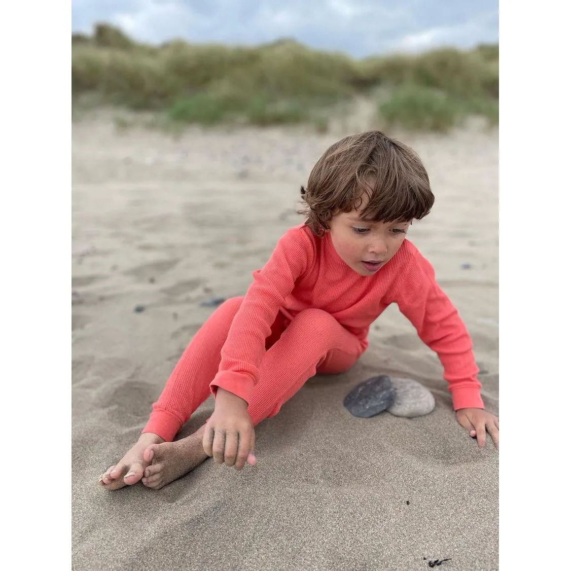 Coral Waffle Set - 2 Left Size 3-4 & 4-5 years
