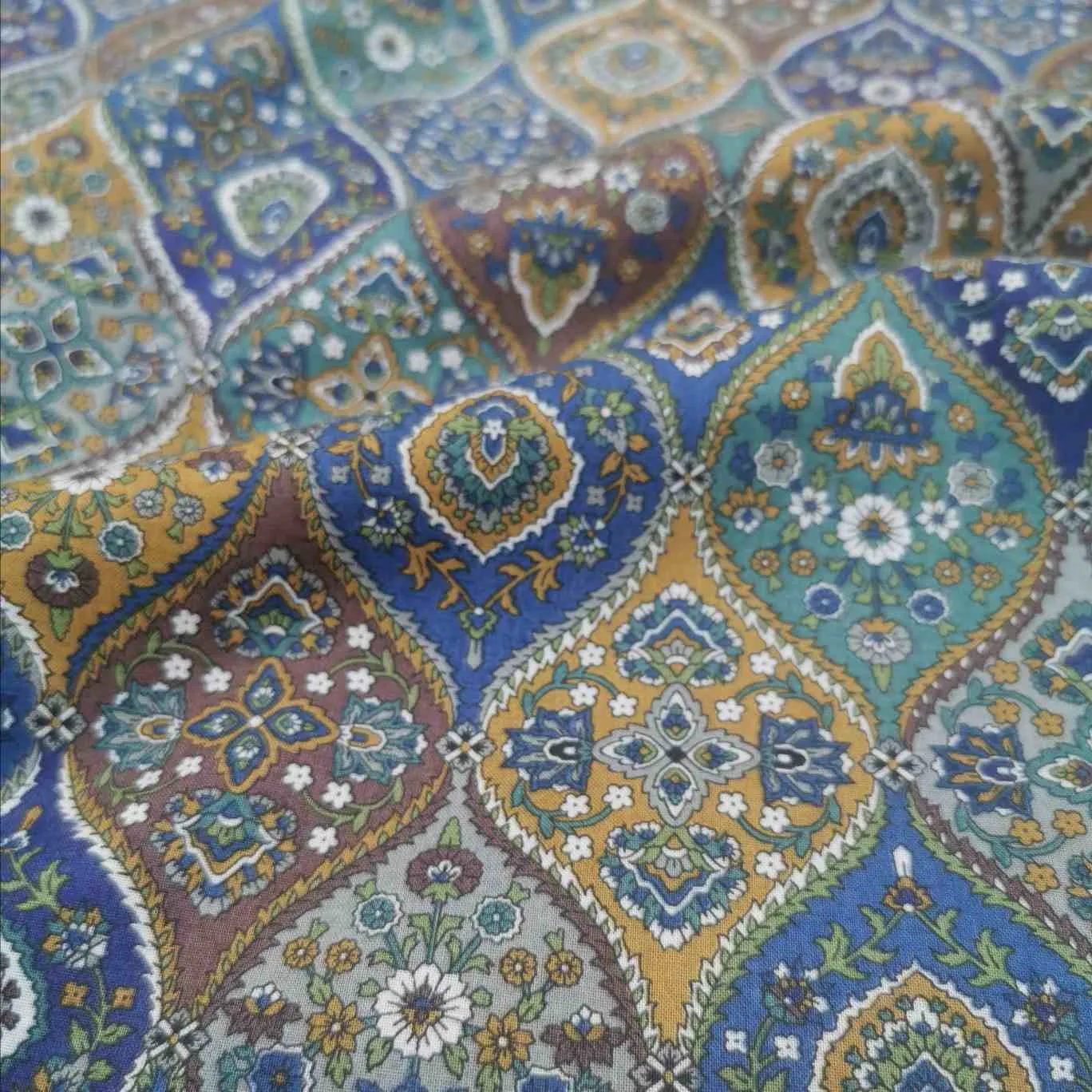 Cotton by Kokka, Ogee in Blue