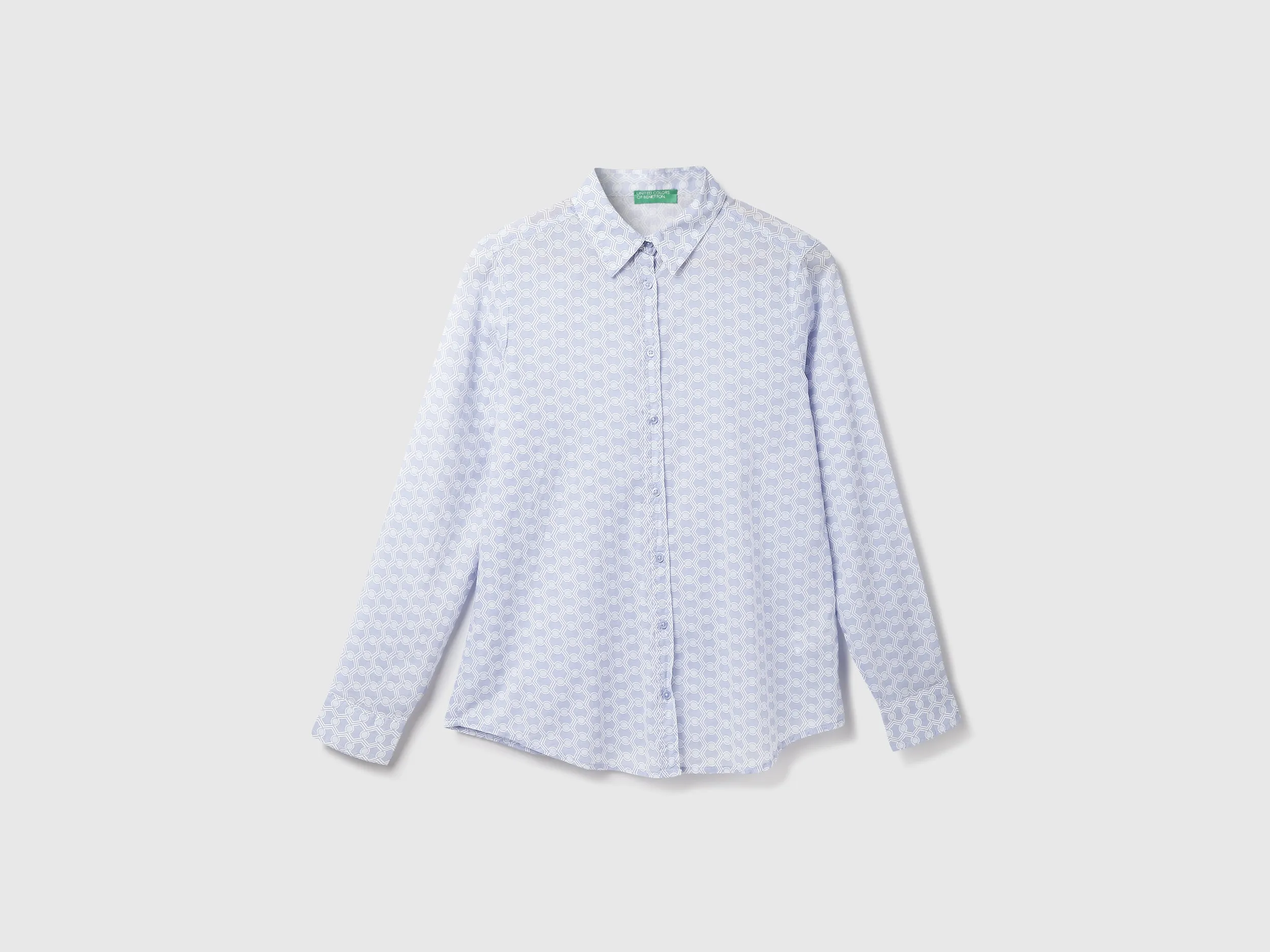 Cotton Printed Spread Collar Women Shirts
