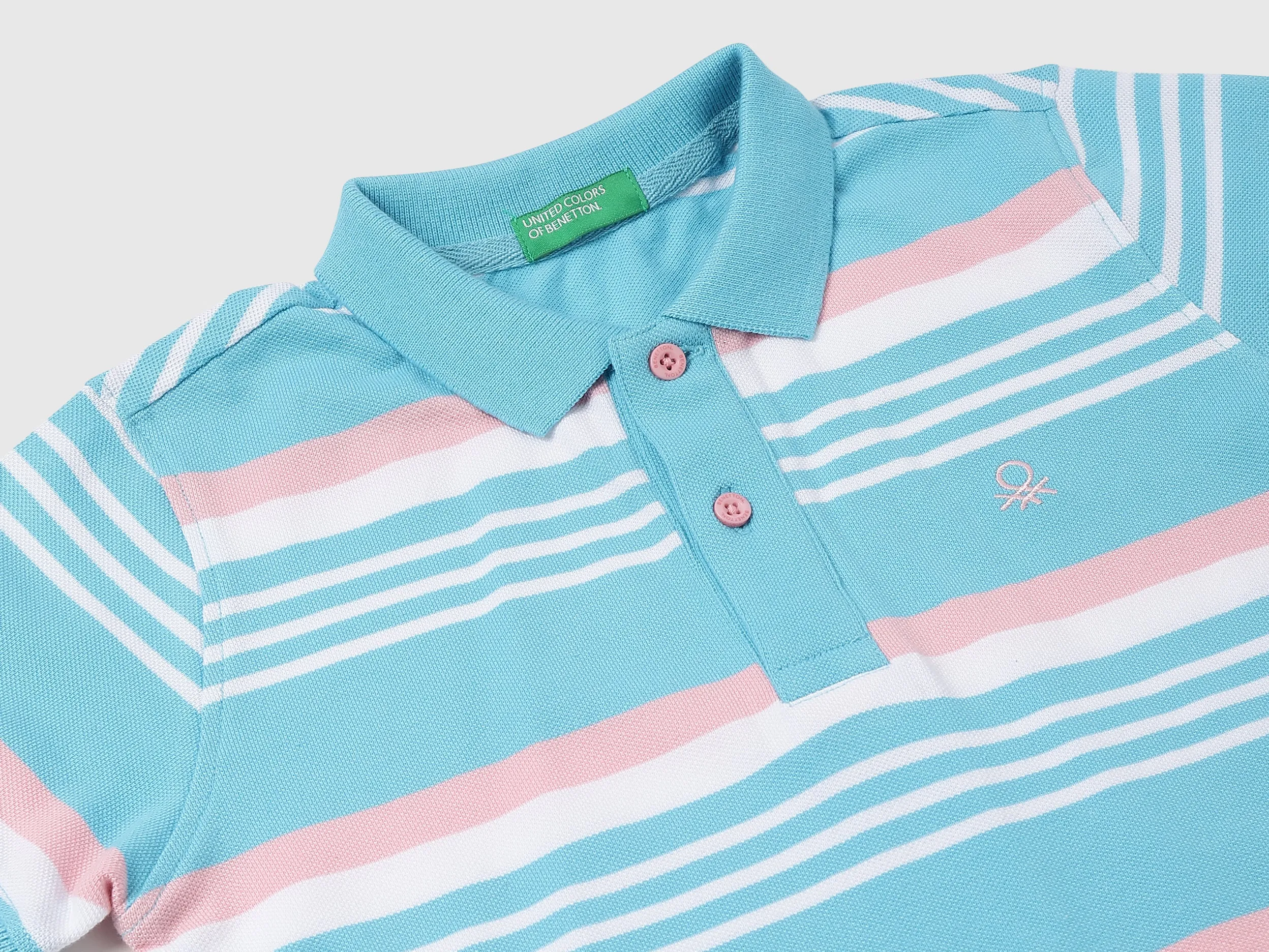 Cotton Striped Polo Neck Boys T-shirts