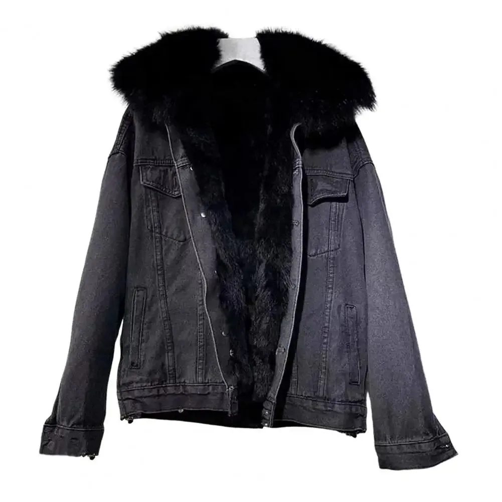 CozyVintage Oversized Denim Coat