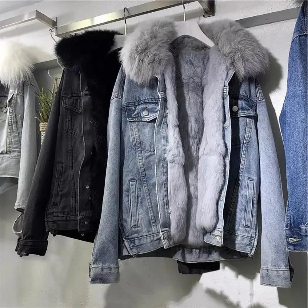 CozyVintage Oversized Denim Coat
