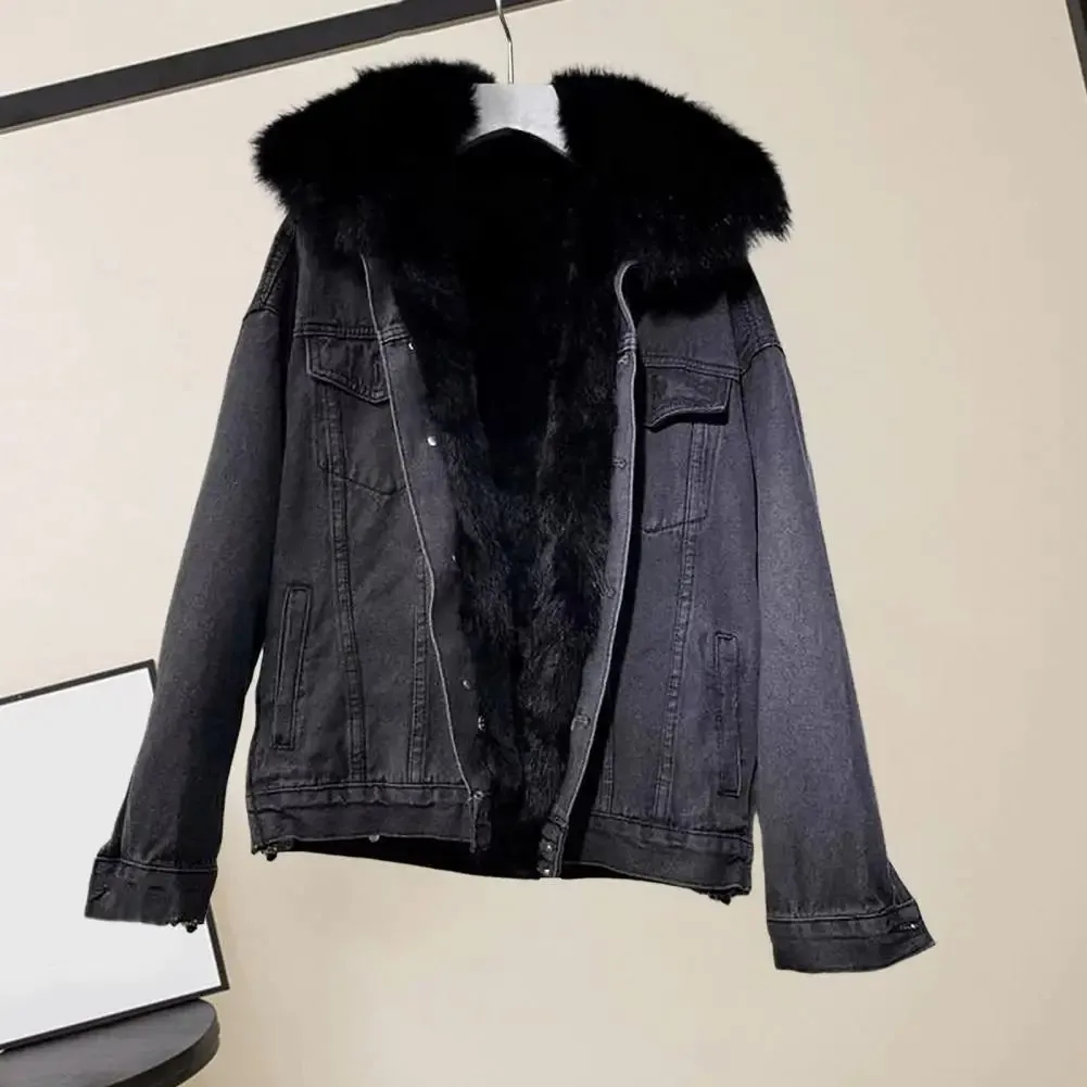 CozyVintage Oversized Denim Coat