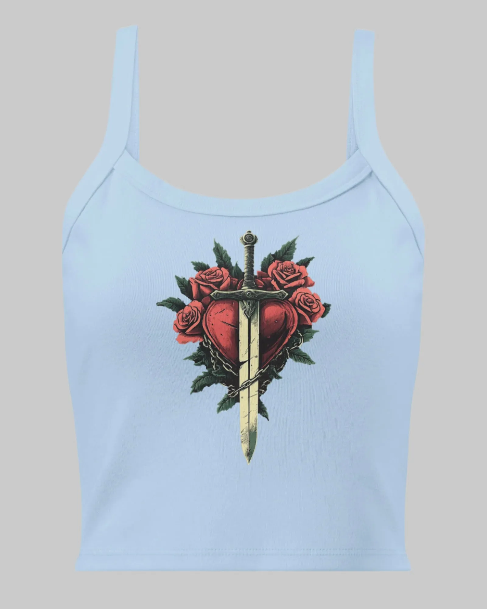 Dagger to Heart Women’s Cute Micro-Rib Tank Top