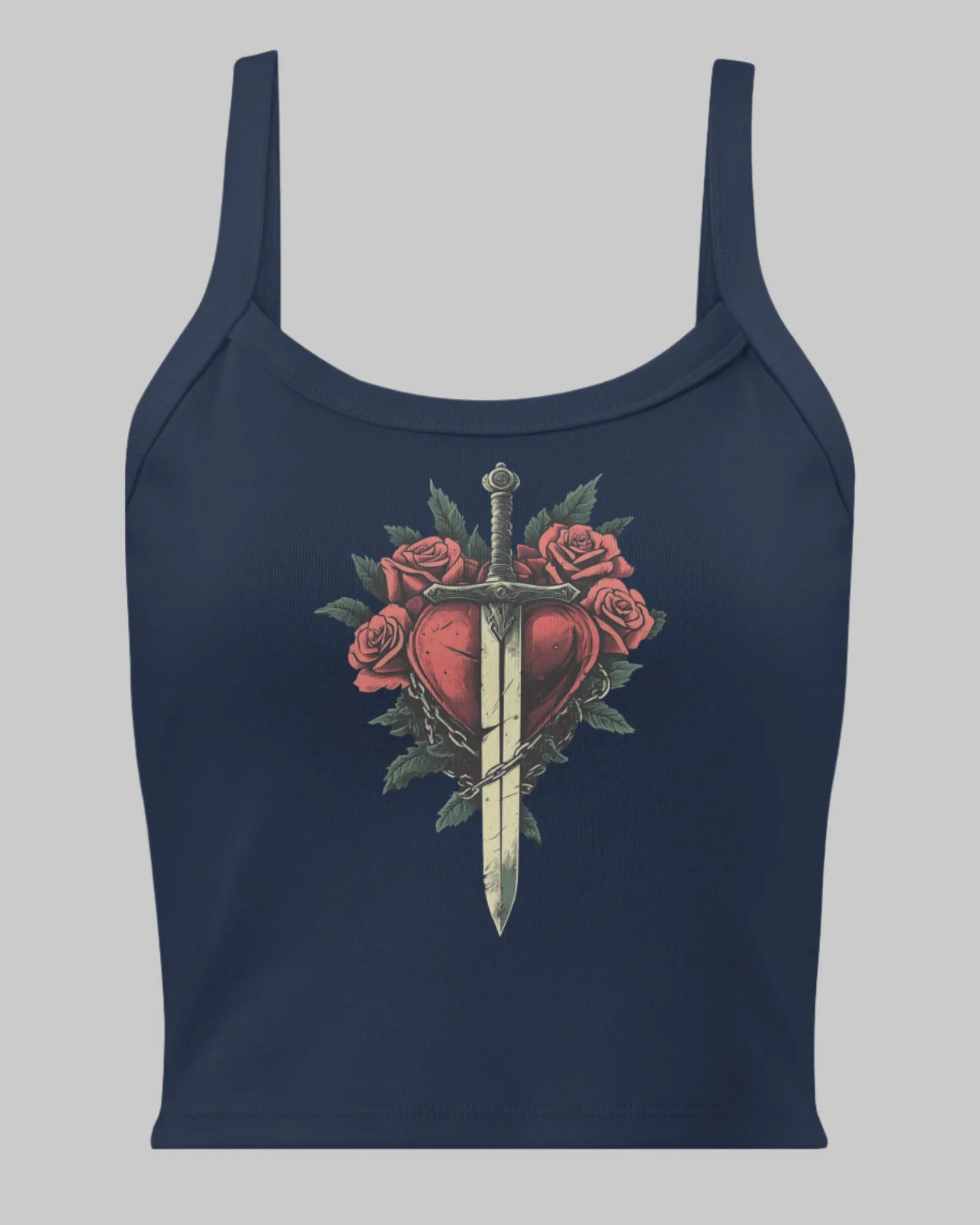 Dagger to Heart Women’s Cute Micro-Rib Tank Top