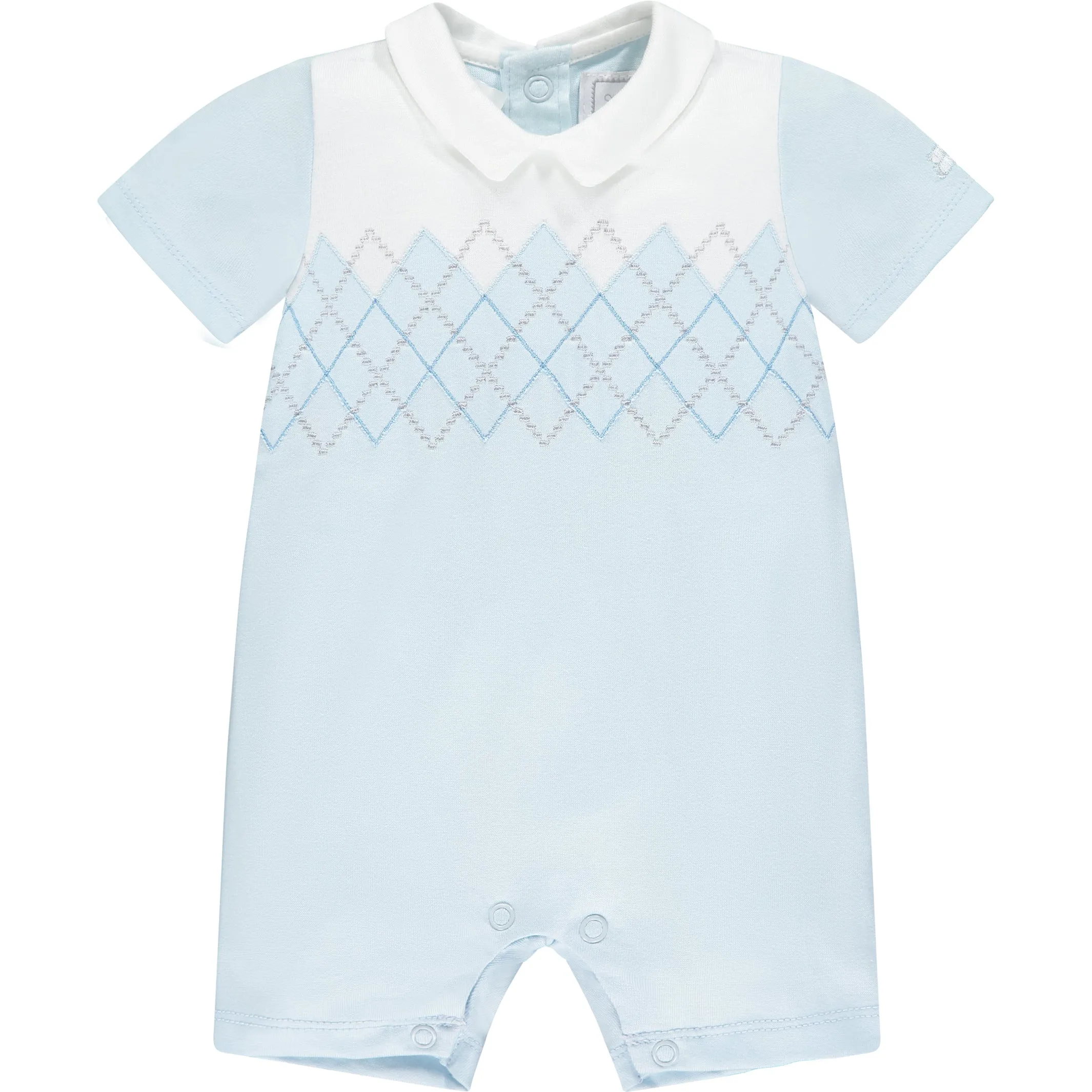 David Blue Baby Romper & Hat