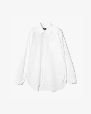 Double Regular Collar EDW Shirt - Cotton Broadcloth - Off White
