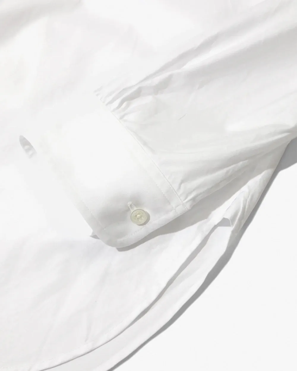 Double Regular Collar EDW Shirt - Cotton Broadcloth - Off White