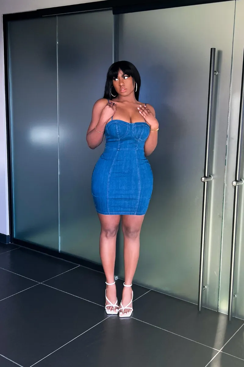 DOWN FOR YOU DENIM | DRESS
