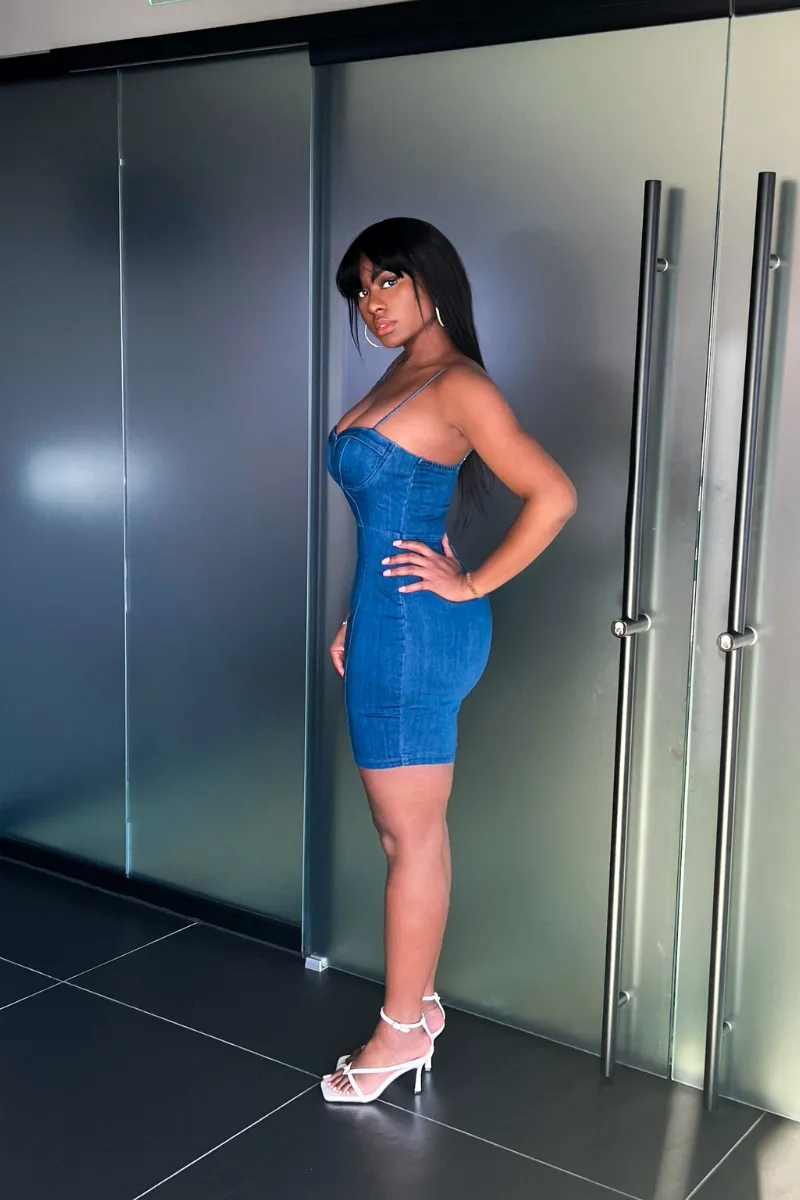 DOWN FOR YOU DENIM | DRESS