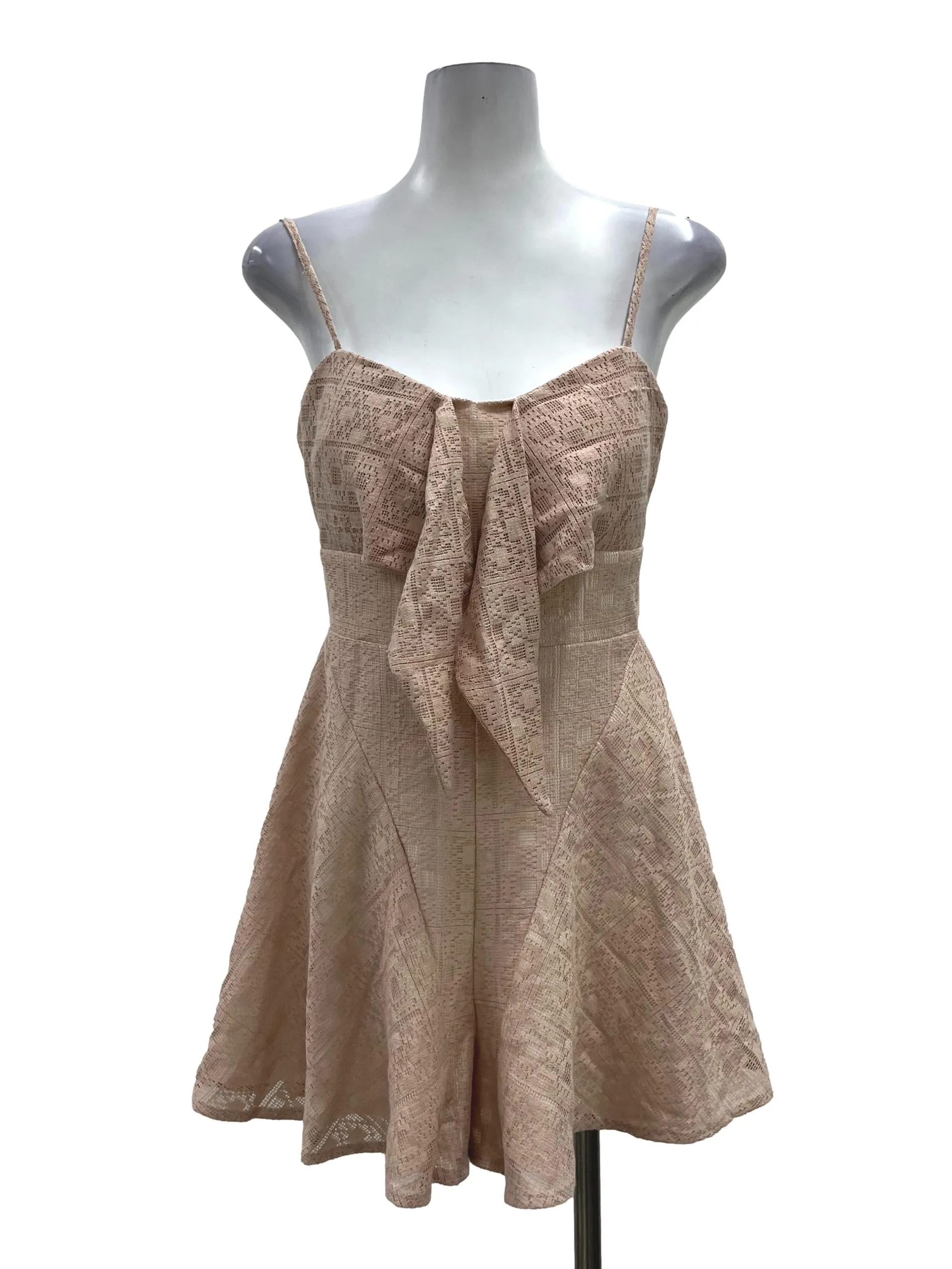 Dusty Pink Lace Bustier Romper