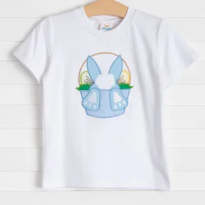 Egg Hunt Applique Shirt, White