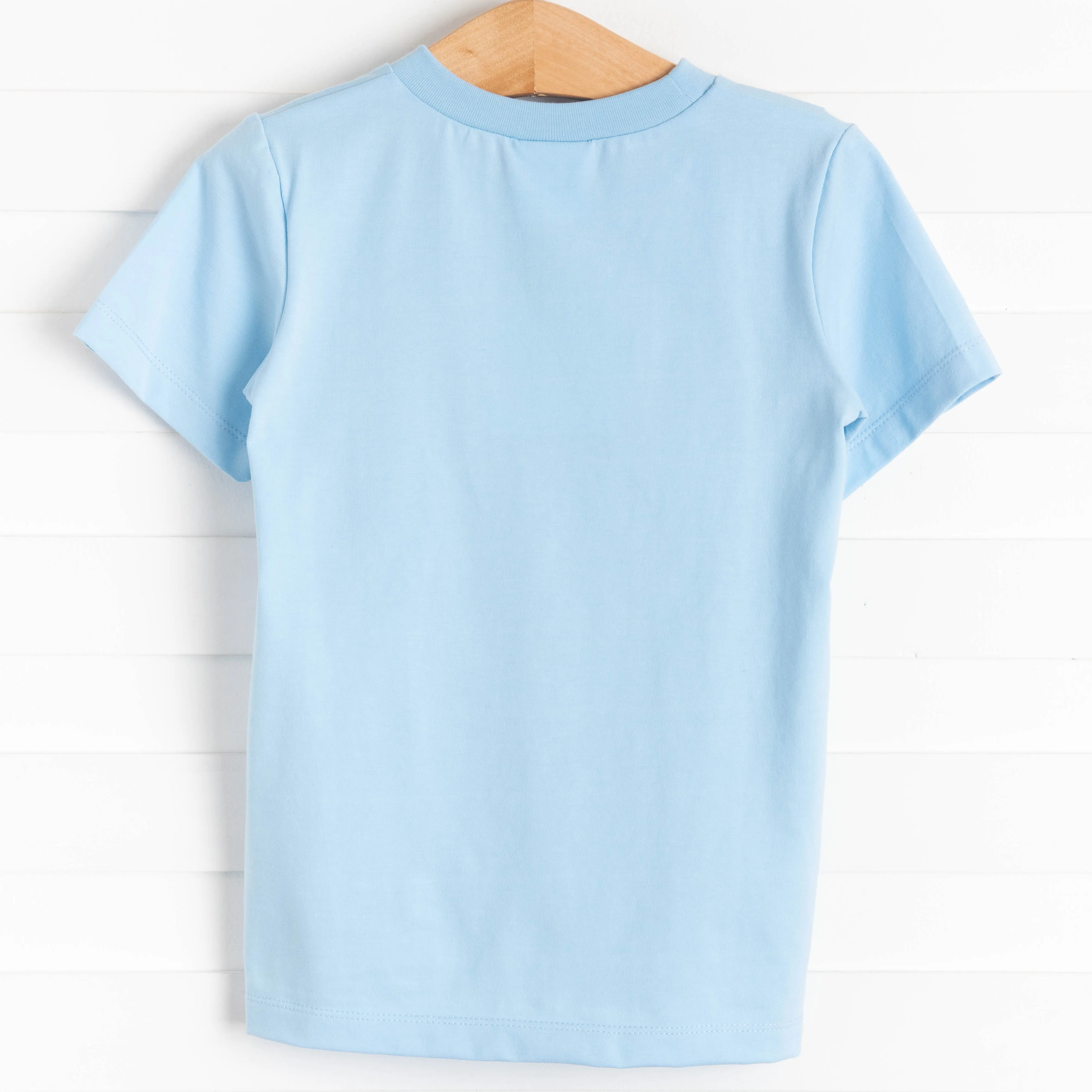 Egg-static Bunny Applique Shirt, Blue