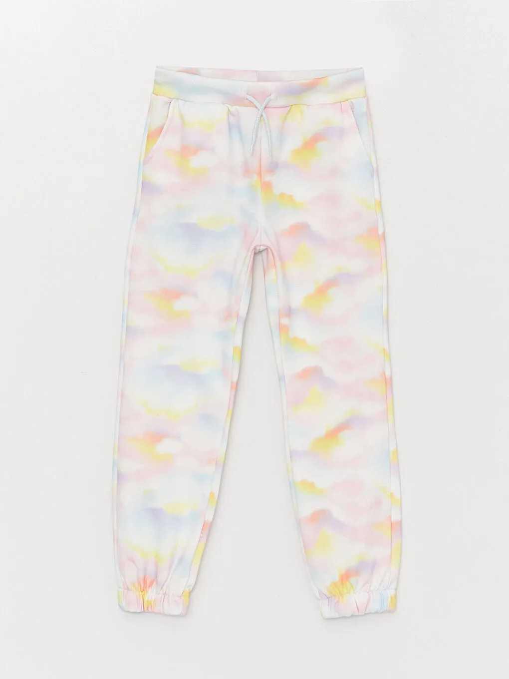 Elastic Waist Batik Patterned Girls Jogger Sweatpants