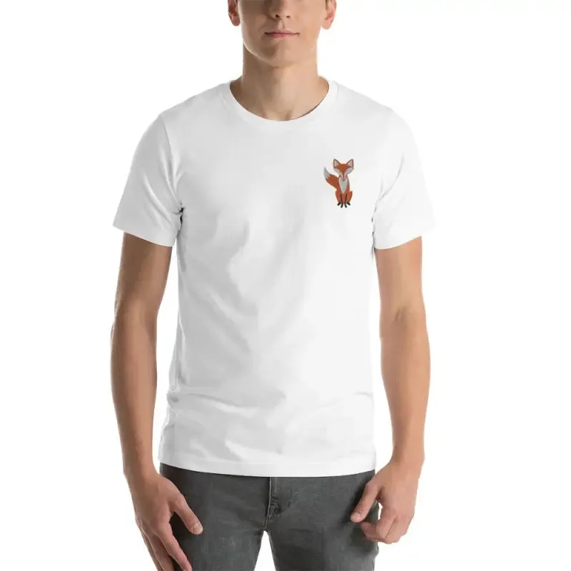 Embroidered Fox t Shirt in Trendy Fashion Style