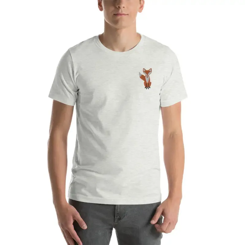 Embroidered Fox t Shirt in Trendy Fashion Style
