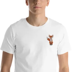 Embroidered Fox t Shirt in Trendy Fashion Style
