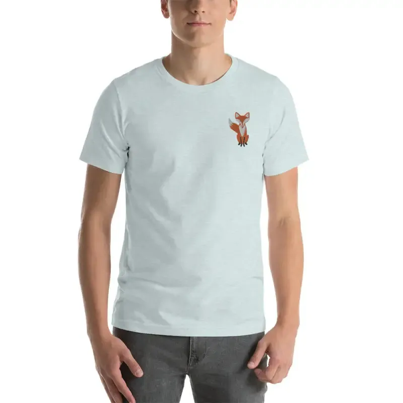 Embroidered Fox t Shirt in Trendy Fashion Style