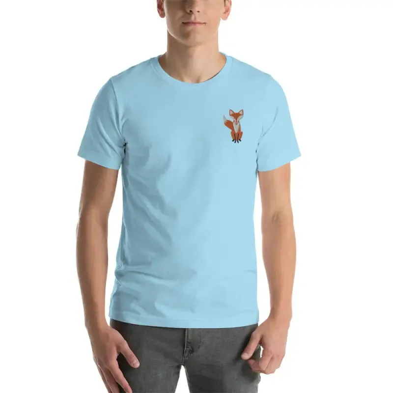 Embroidered Fox t Shirt in Trendy Fashion Style