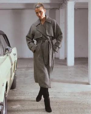 Fate   Becker Charmer Trench Coat - Black/Cream
