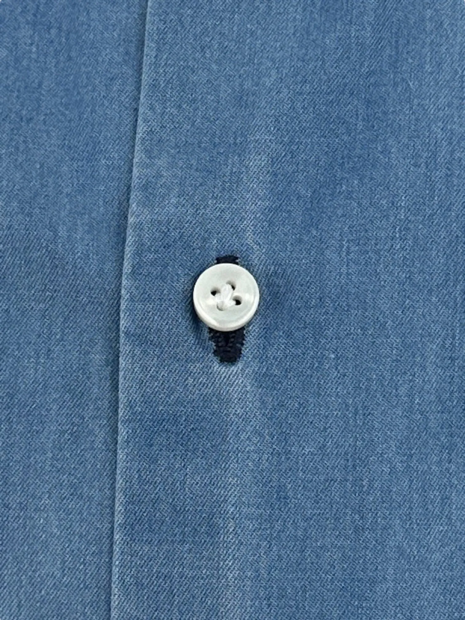 Finamore Light Blue Denim Cotton Shirt
