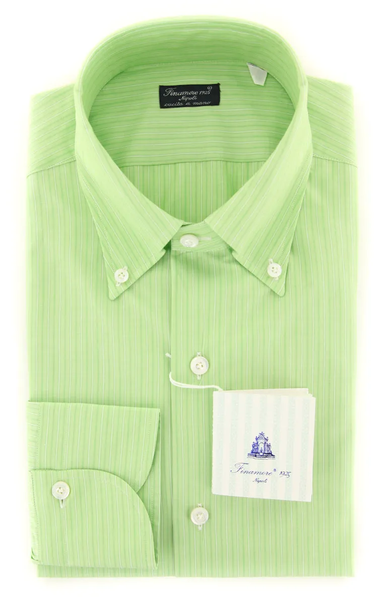 Finamore Napoli Light Green Shirt - Slim