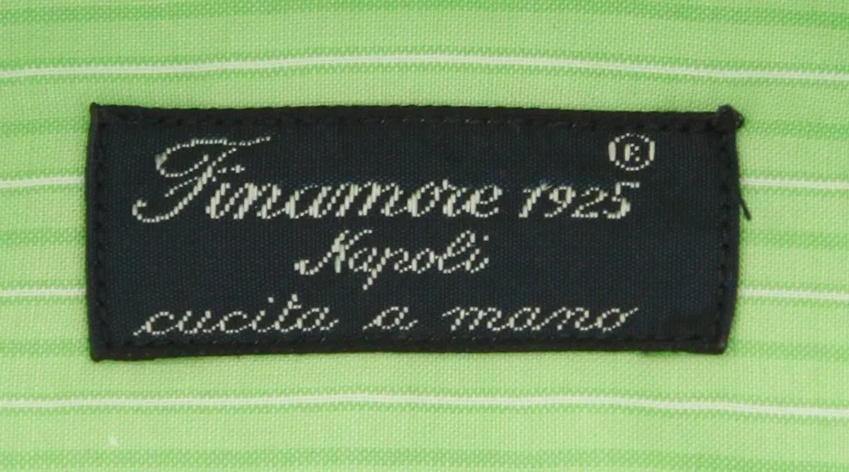 Finamore Napoli Light Green Shirt - Slim