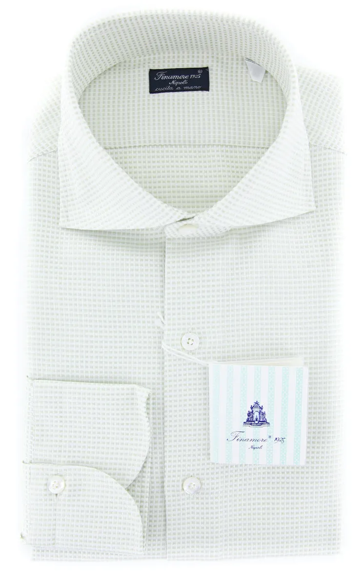 Finamore Napoli Light Green Shirt - Slim