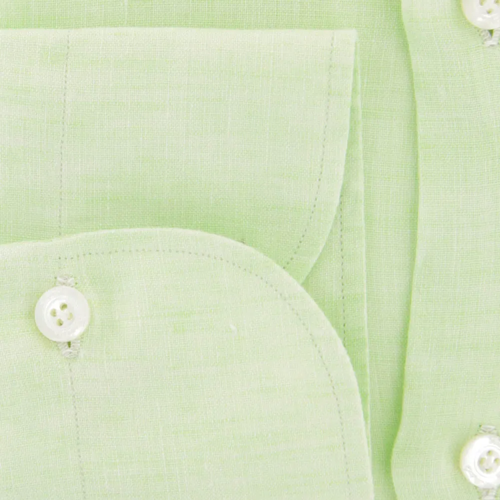 Finamore Napoli Light Green Shirt - Slim
