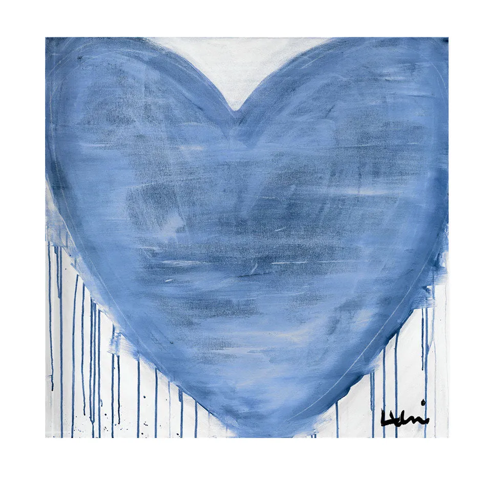 Forget Me Not Drippy Heart Block of Love