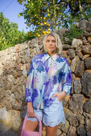 Gina Shirt - Pale Peony Blue